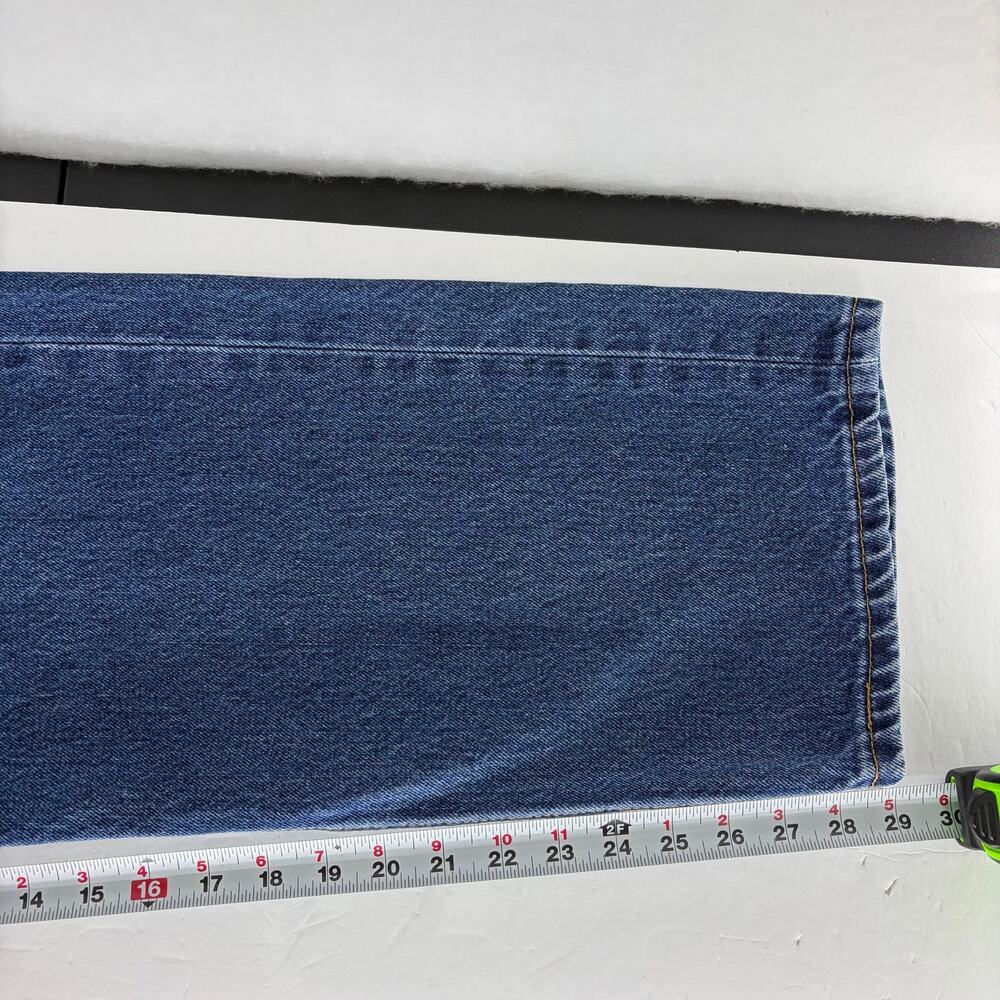 Levi's 505 Regular Fit Jeans Dark Wash W42 L30 - Picture 7 of 12